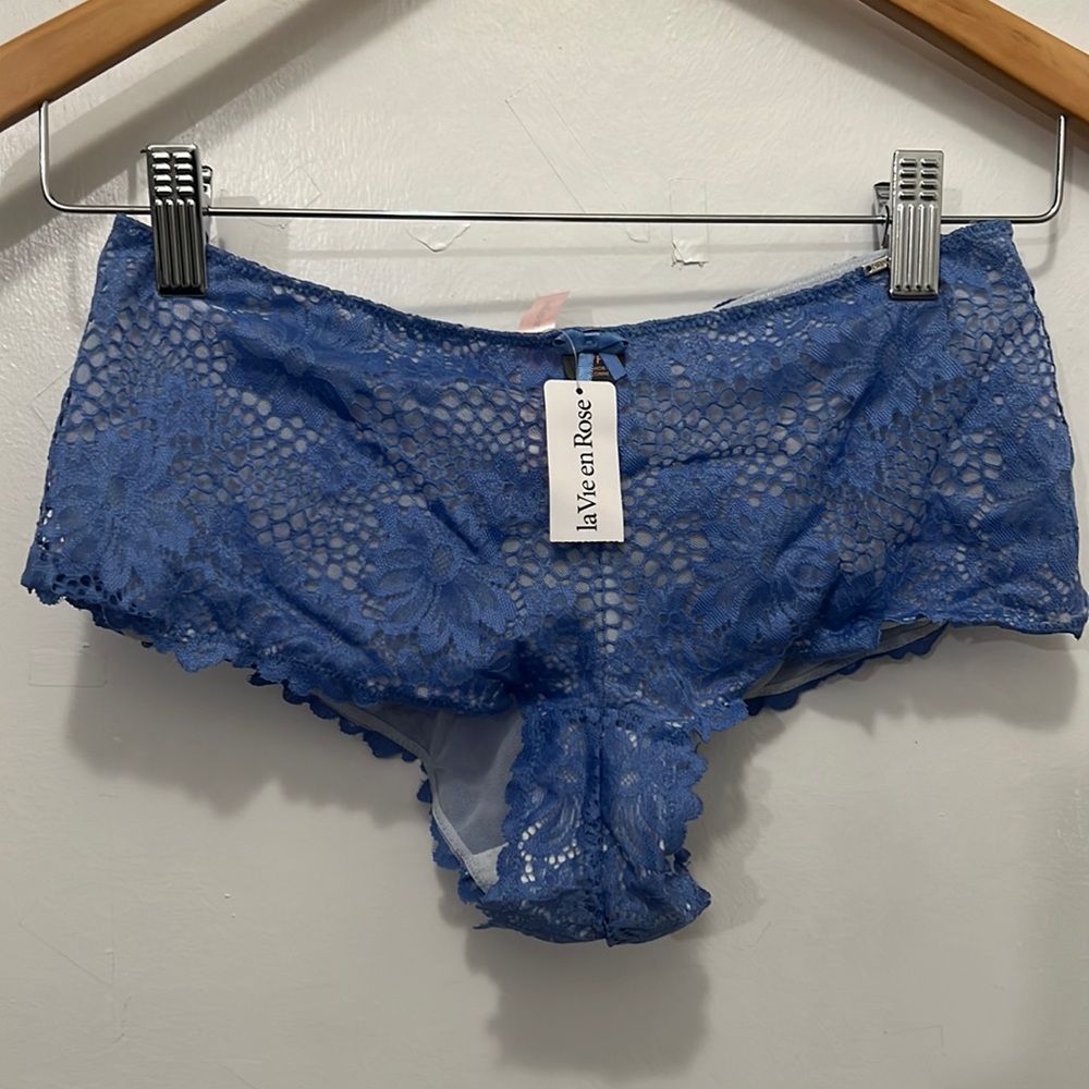 BNWT La vie en rose lace boy shorts underwear